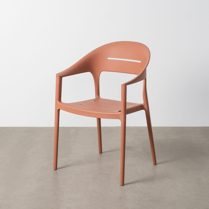 Set 2 scaune HoReCa pentru exterior din polipropilenă terracotta [2]