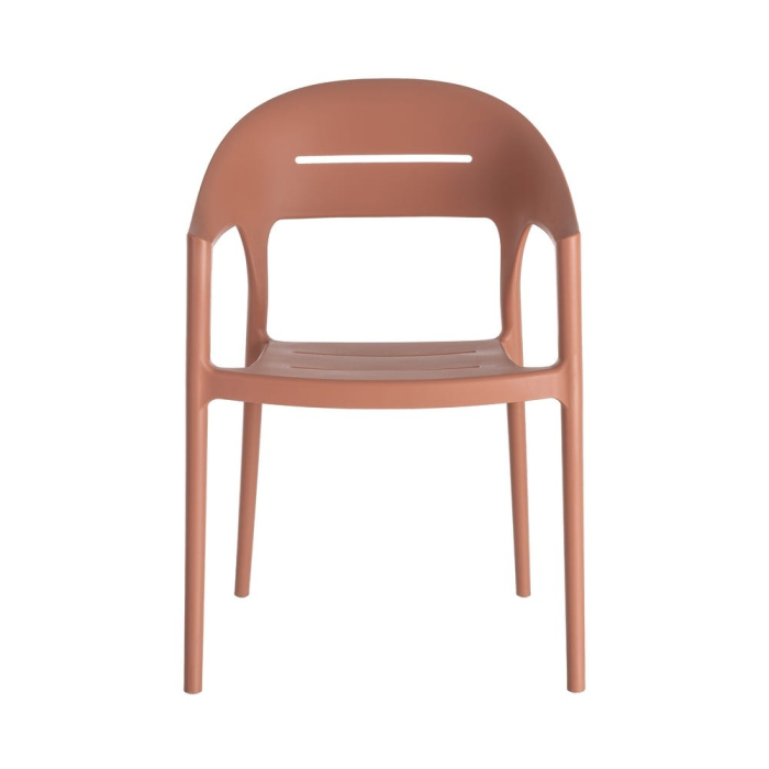 Set 2 scaune HoReCa pentru exterior din polipropilenă terracotta [8]