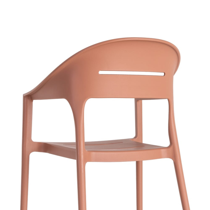 Set 2 scaune HoReCa pentru exterior din polipropilenă terracotta [4]