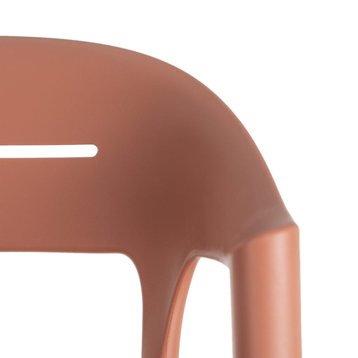 Set 2 scaune HoReCa pentru exterior din polipropilenă terracotta [6]