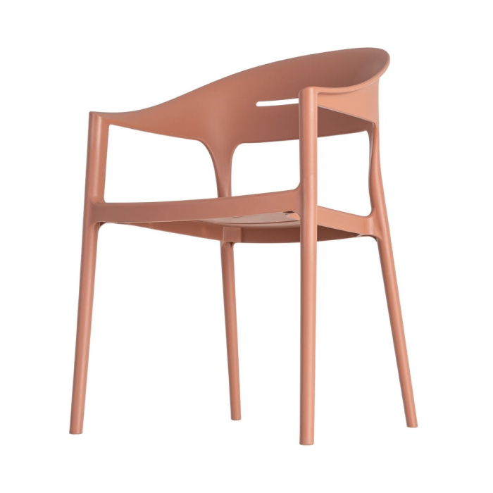 Set 2 scaune HoReCa pentru exterior din polipropilenă terracotta [7]