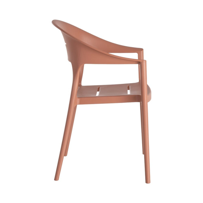 Set 2 scaune HoReCa pentru exterior din polipropilenă terracotta [5]