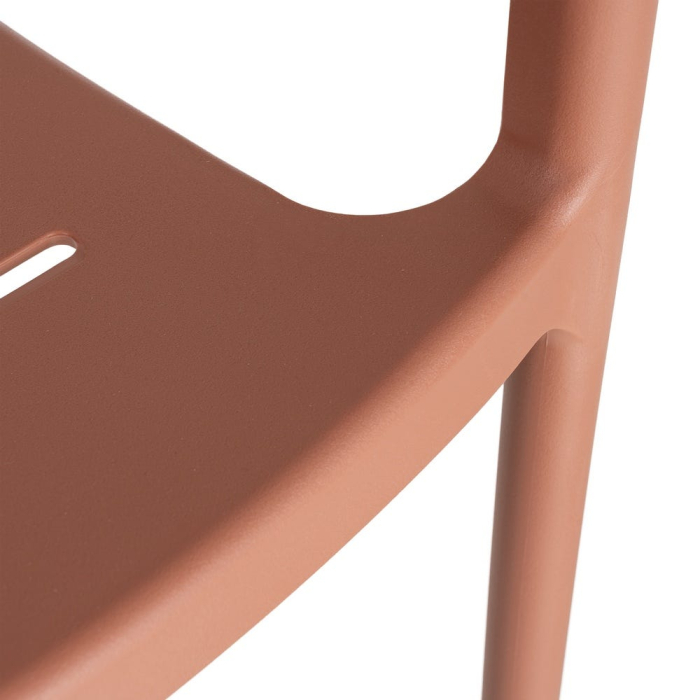 Set 2 scaune HoReCa pentru exterior din polipropilenă terracotta [9]