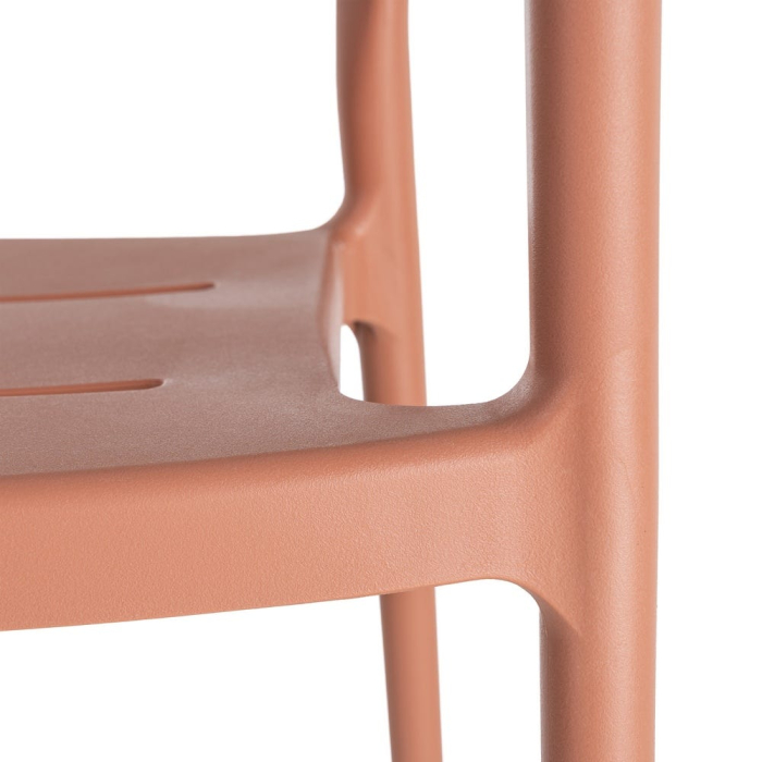Set 2 scaune HoReCa pentru exterior din polipropilenă terracotta [3]