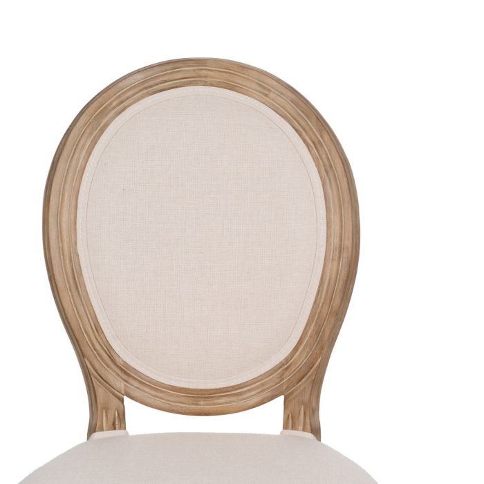 Set 2 scaune împletite alb-bej din lemn și textil [5]