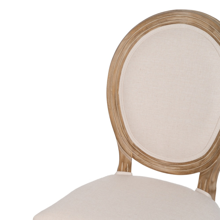 Set 2 scaune împletite alb-bej din lemn și textil [6]