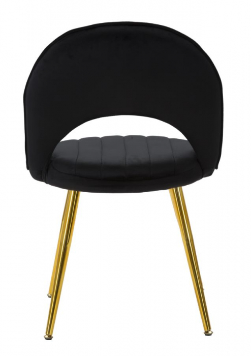 Set 2 Scaune Tapitate Negre Accent Glamour CreativDeco [5]