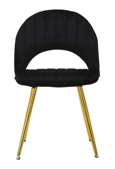 Set 2 Scaune Tapitate Negre Accent Glamour CreativDeco [3]