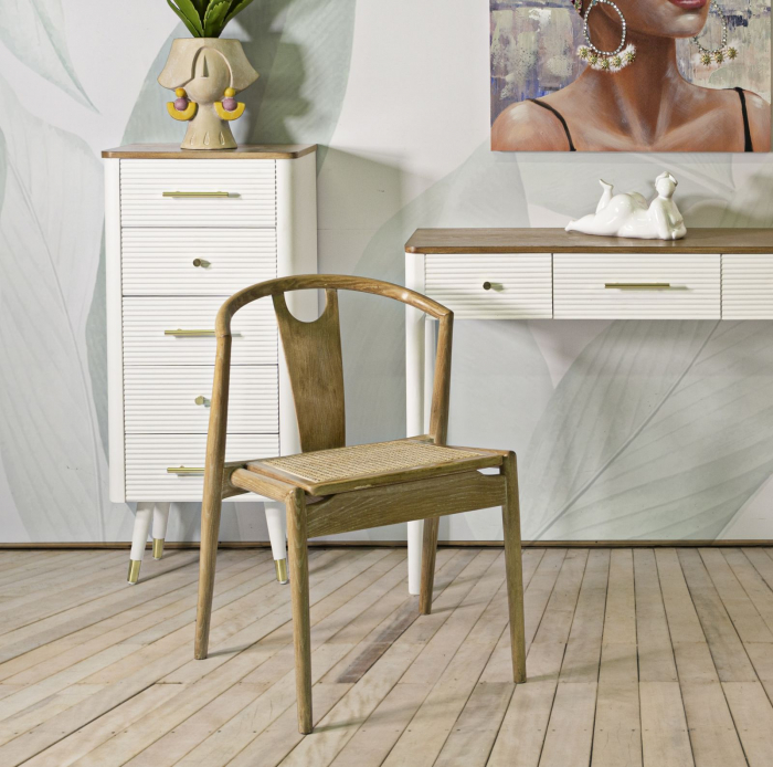 Set 2 Scaune Ratan si Lemn Decor Eclectic CreativDeco [9]