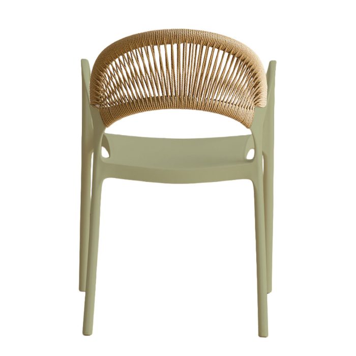 Set 2 scaune stivuibile de dining grădină și HORECA din polipropilenă verde mentă [5]