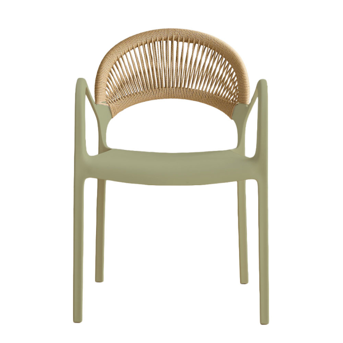 Set 2 scaune stivuibile de dining grădină și HORECA din polipropilenă verde mentă [2]