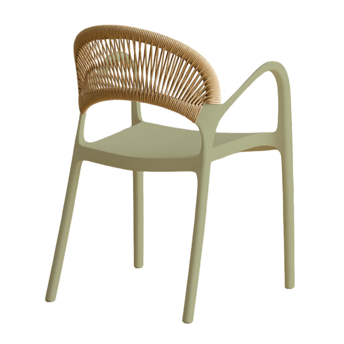Set 2 scaune stivuibile de dining grădină și HORECA din polipropilenă verde mentă [4]