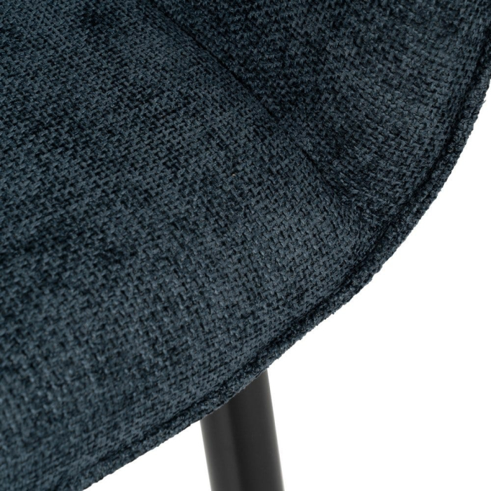 Scaune bleumarin cu brațe și tapițerie textilă – set 2 bucăți, design elegant [8]