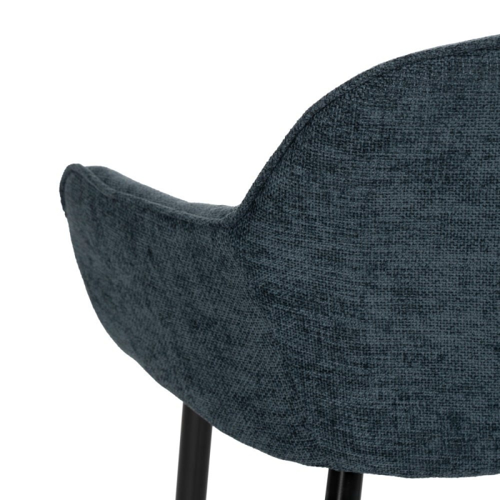 Scaune bleumarin cu brațe și tapițerie textilă – set 2 bucăți, design elegant [9]