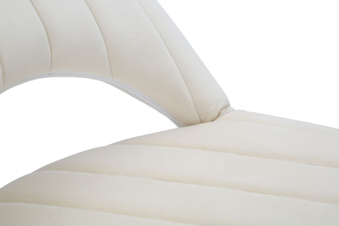 Set 2 Scaune Tapitate Crem Picioare Aurii CreativDeco [6]