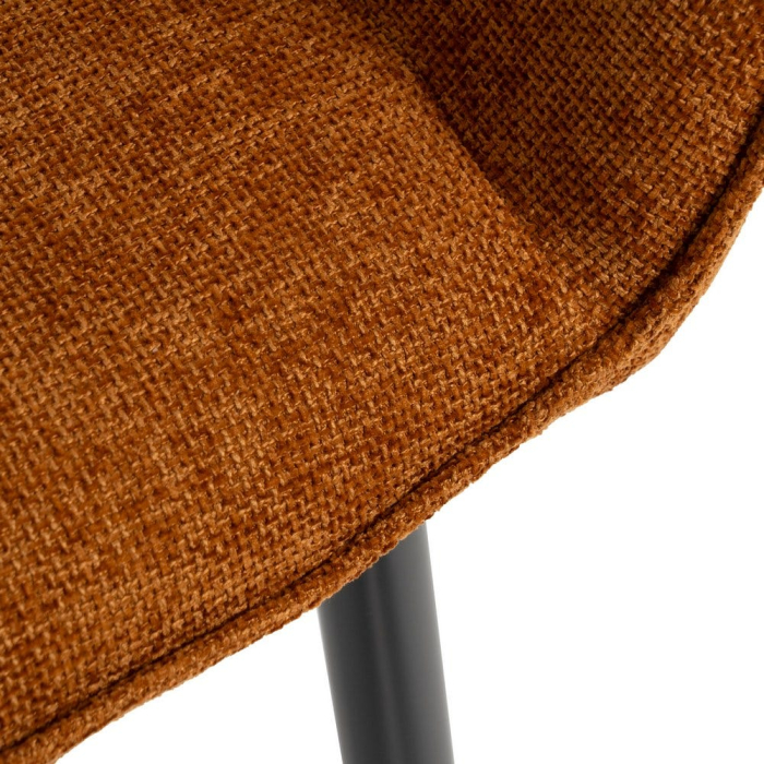 Scaune maro tapițate cu brațe – set 2 bucăți, design rustic modern [8]