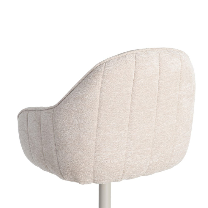 Set 2 scaune tapițate rotative crem pentru dining și HoReCa [9]