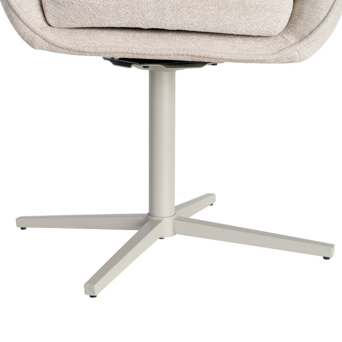 Set 2 scaune tapițate rotative crem pentru dining și HoReCa [10]