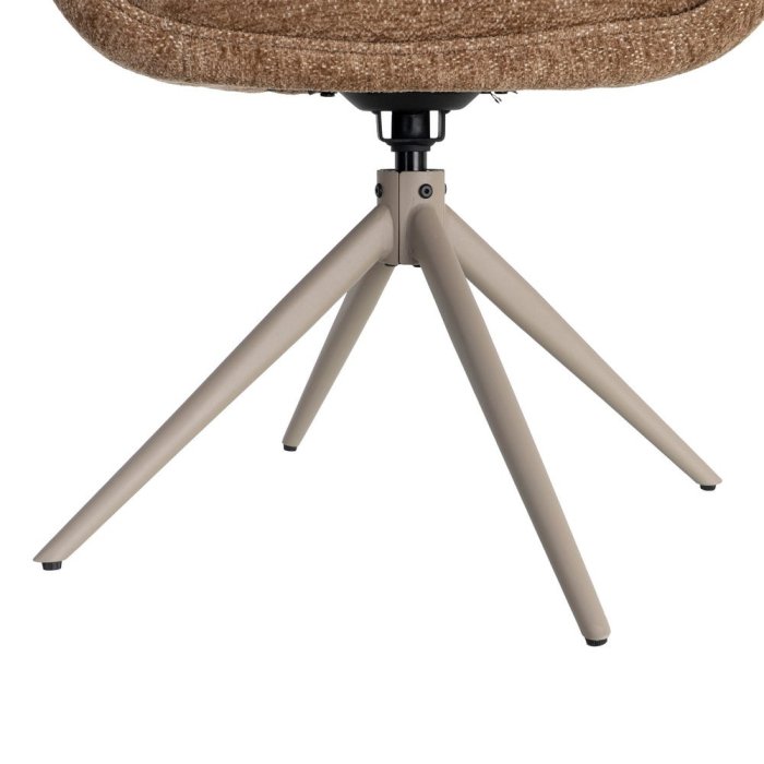 Set 2 scaune tapițate rotative maro cu autorevenire pentru dining și HoReCa [11]