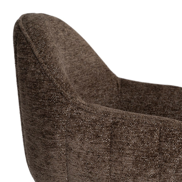 Set 2 scaune tapițate rotative maro pentru dining și HoReCa [2]