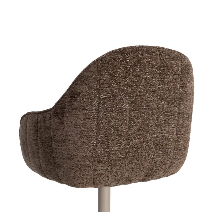 Set 2 scaune tapițate rotative maro pentru dining și HoReCa [9]