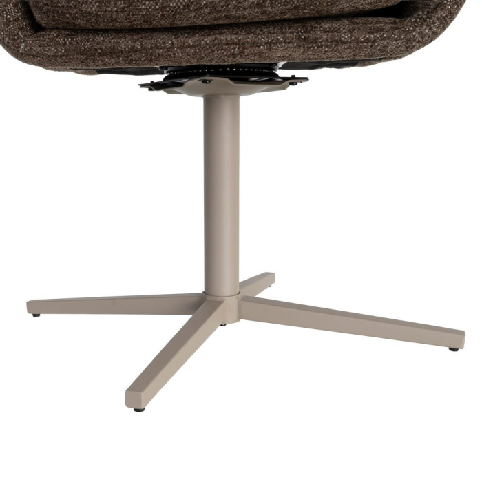 Set 2 scaune tapițate rotative maro pentru dining și HoReCa [10]