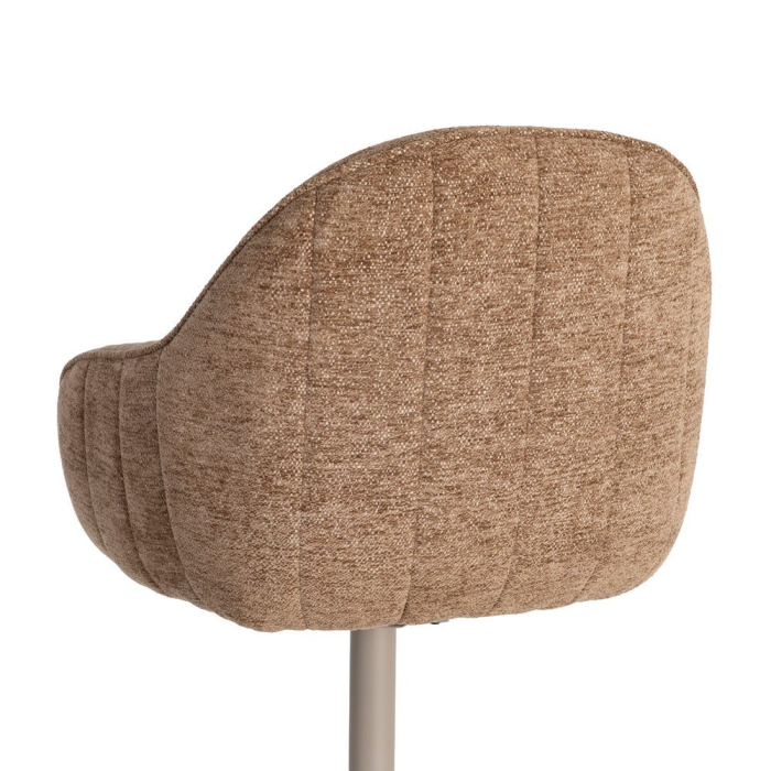 Set 2 scaune tapițate rotative maro pentru dining și HoReCa [9]
