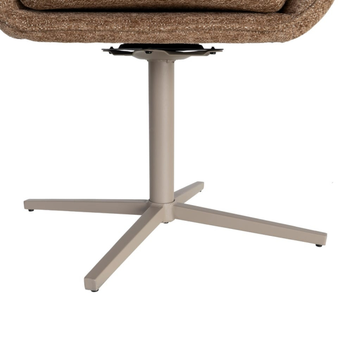 Set 2 scaune tapițate rotative maro pentru dining și HoReCa [10]