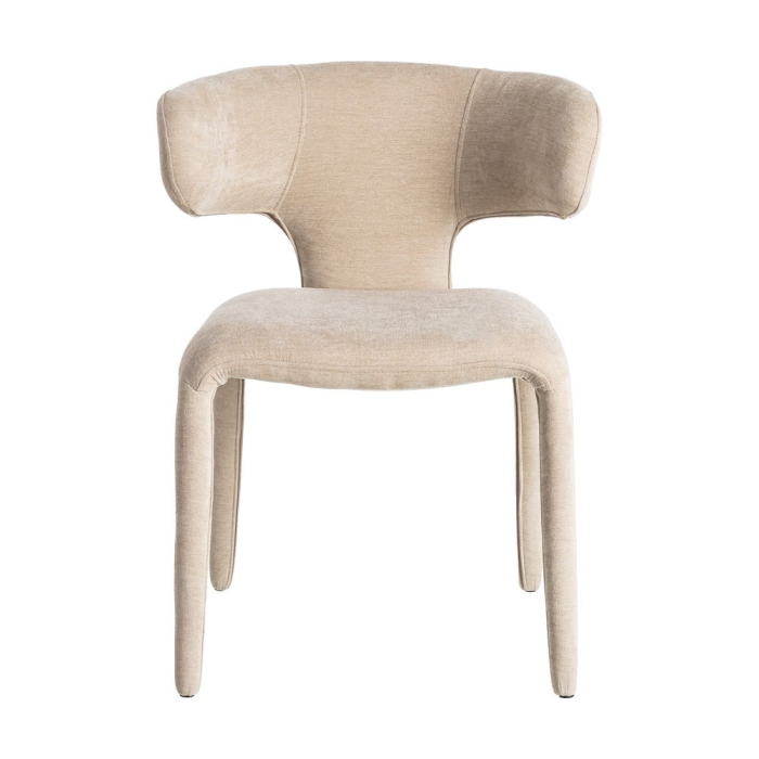 Set 2 scaune taupe tapițate integral pentru dining [3]