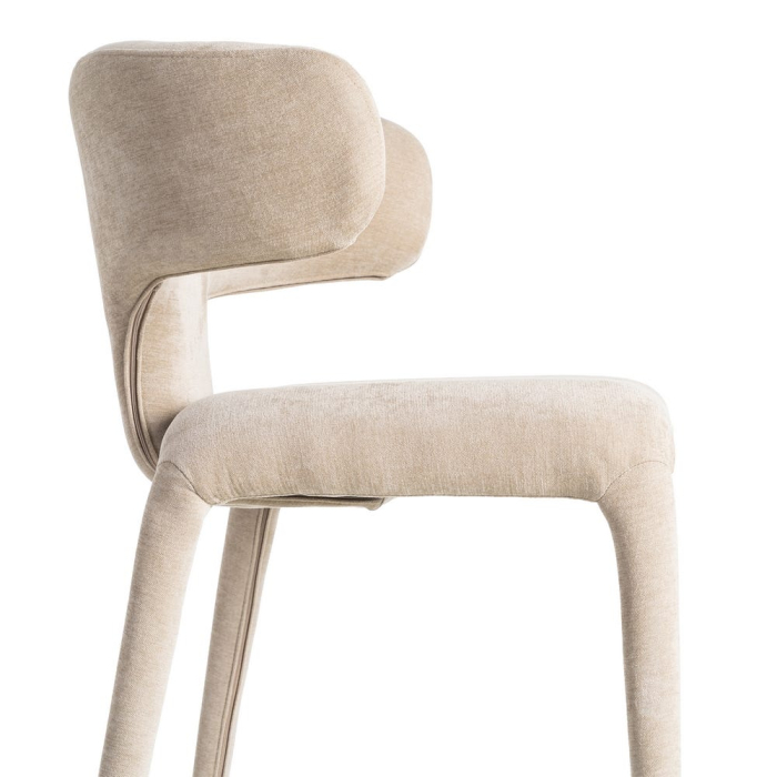 Set 2 scaune taupe tapițate integral pentru dining [7]