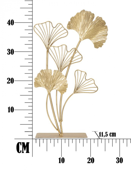 Sculpturi metalice decorative aurii Leaf [6]