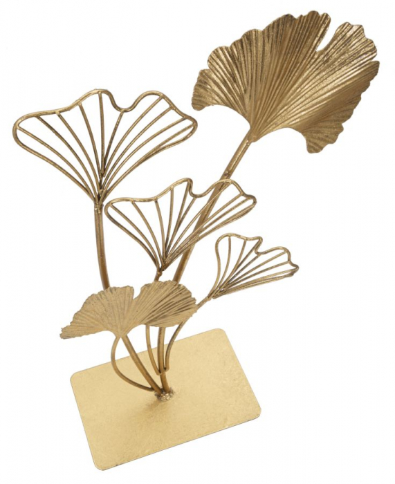 Sculpturi metalice decorative aurii Leaf [3]