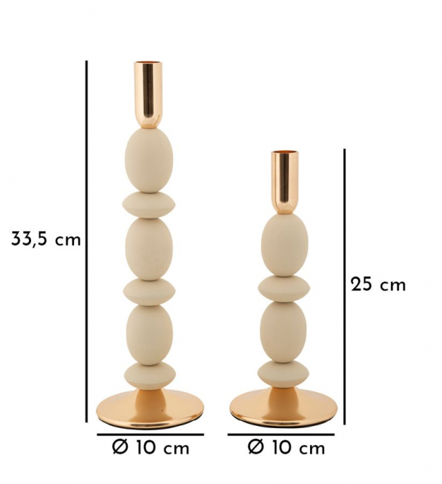 Sfeșnice metalice decorative crem Shuttle [5]