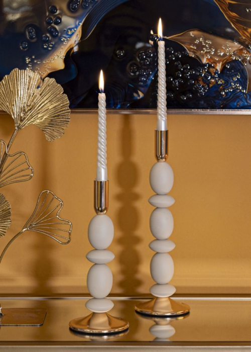 Sfeșnice metalice decorative crem Shuttle [4]