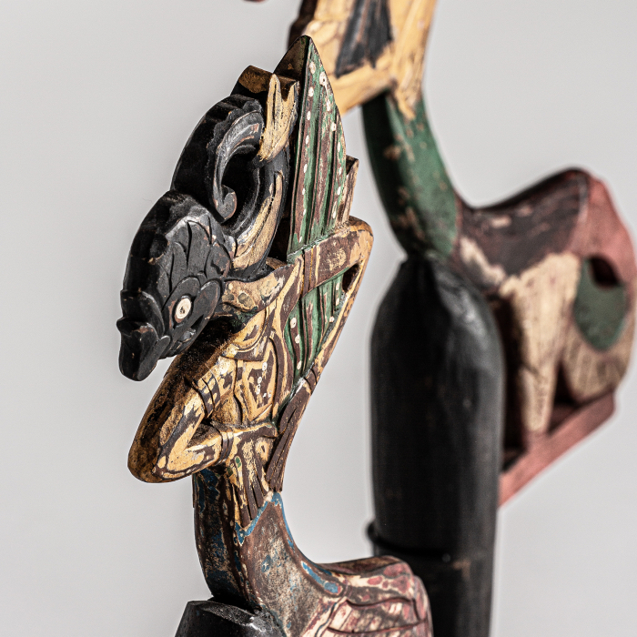 Set statuete lemn tropical|Statuete etnice multicolore [2]