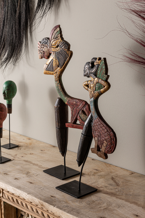 Set statuete lemn tropical|Statuete etnice multicolore [4]