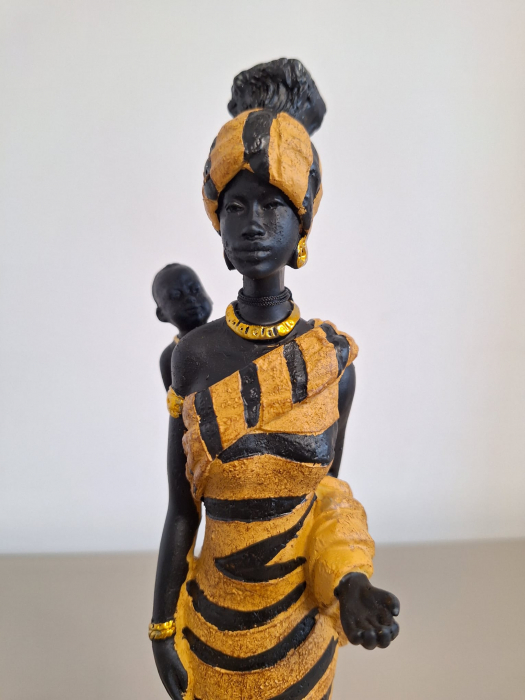 Set 2 statuete Femeie Africana, auriu negru - CreativDeco.ro [10]