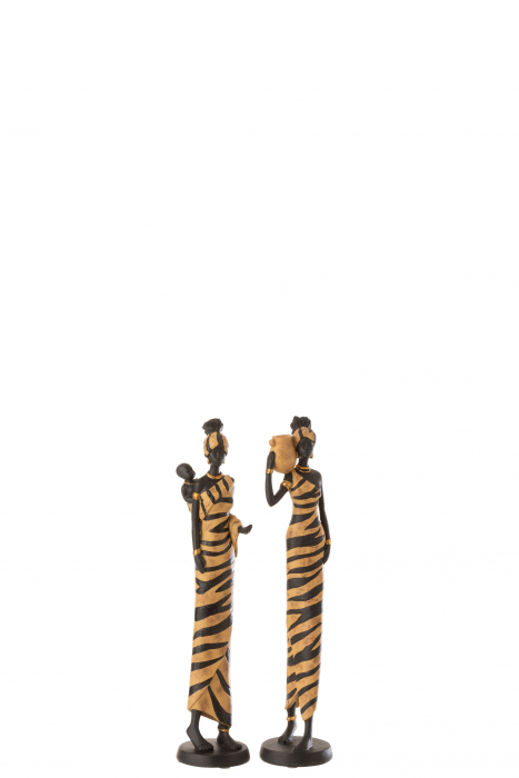 Set 2 statuete Femeie Africana, auriu negru - CreativDeco.ro [4]