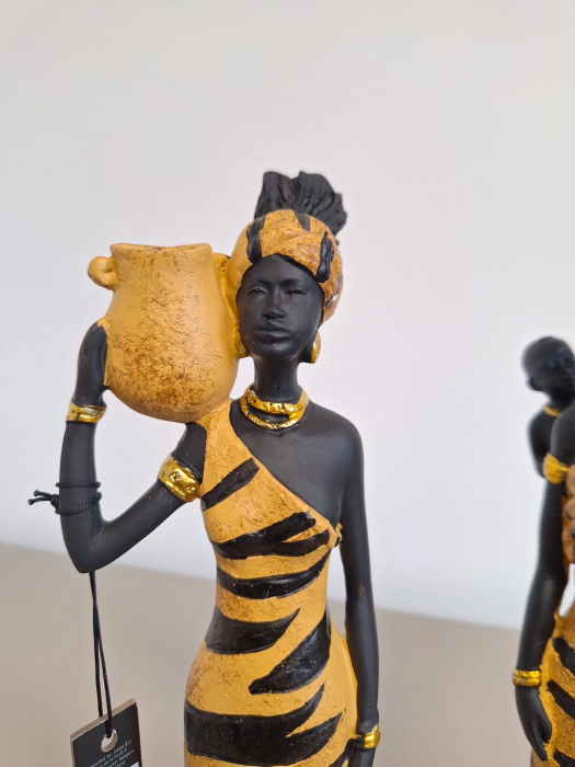 Set 2 statuete Femeie Africana, auriu negru - CreativDeco.ro [9]