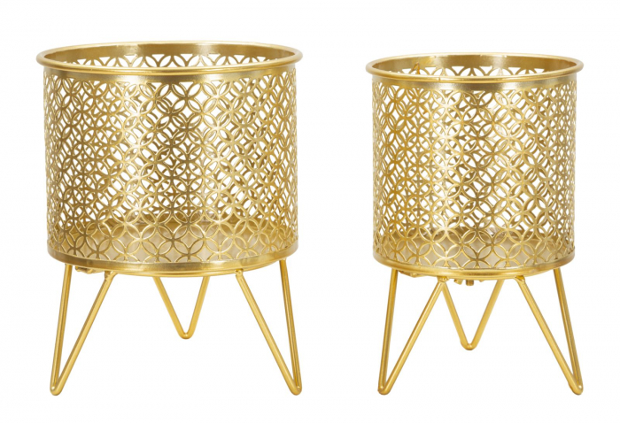 Suporturi Ghivece Auriu CreativDeco - Design Modern pentru Plante [1]