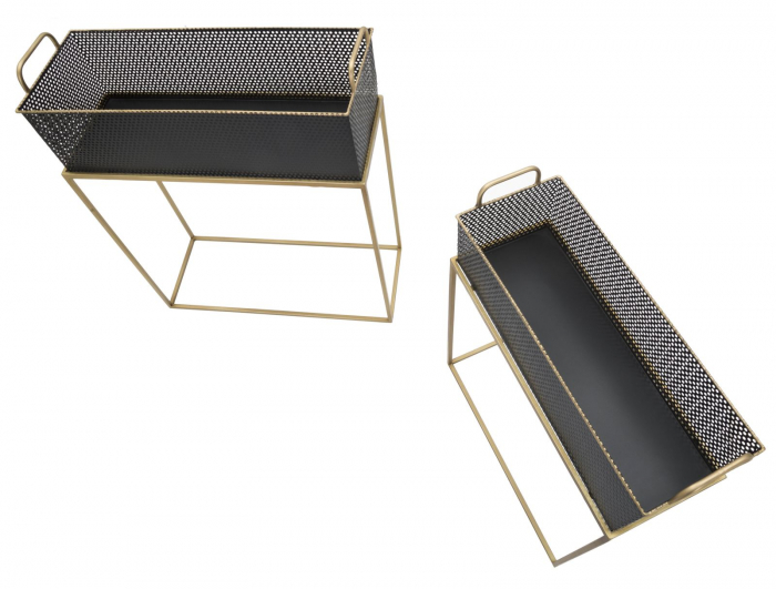 Suporturi Ghivece Glam Negru si Auriu CreativDeco - Decor Elegant pentru Plante [4]