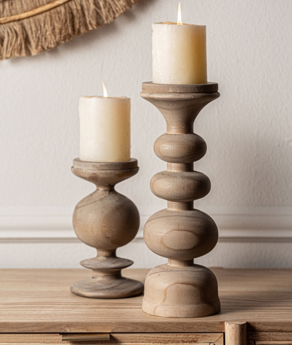  Set 2 suporturi lumânare FELLIH lemn pin – titlu imagine principală [4]