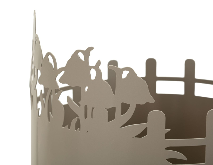 Set 2 suporturi ghivece gri auriu floral [3]