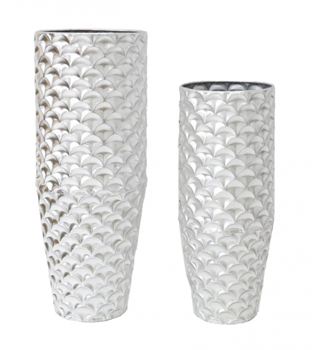 Suporturi inalte flori metal argintiu | CreativDeco [1]