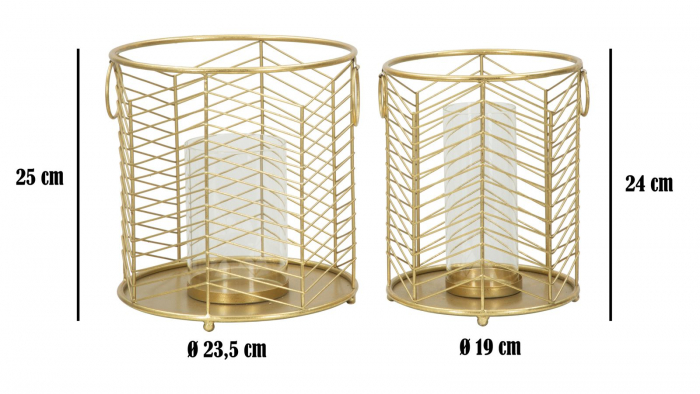 Suport auriu lumanari design italian | Atmosfera rafinata CreativDeco [8]