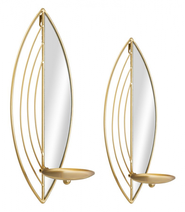 Aplice perete Leaf stil Glam oglinda CreativDeco [3]