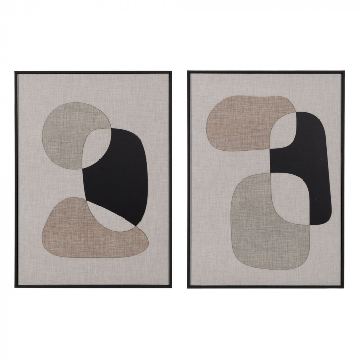Galerie tablouri abstracte MDF cu efect sculptural 3D 50x70 cm [1]
