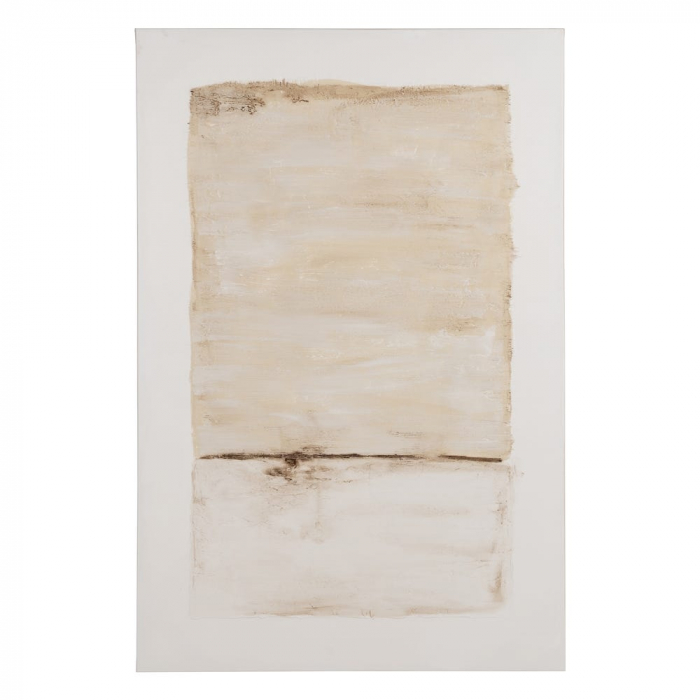 Set tablouri pictate manual abstract crem bej 80x120cm [2]