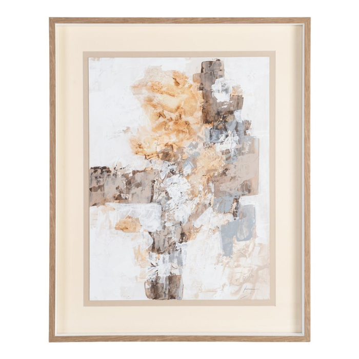 Set 2 tablouri abstracte din lemn și sticlă 80 x 100 cm [2]