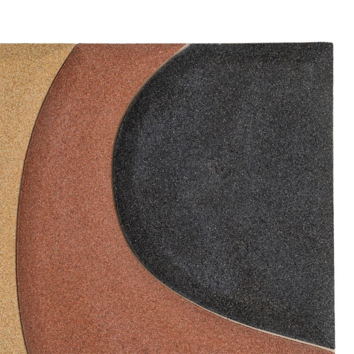 Set 2 tablouri abstracte maro negru și bej din MDF cu forme fluide [4]